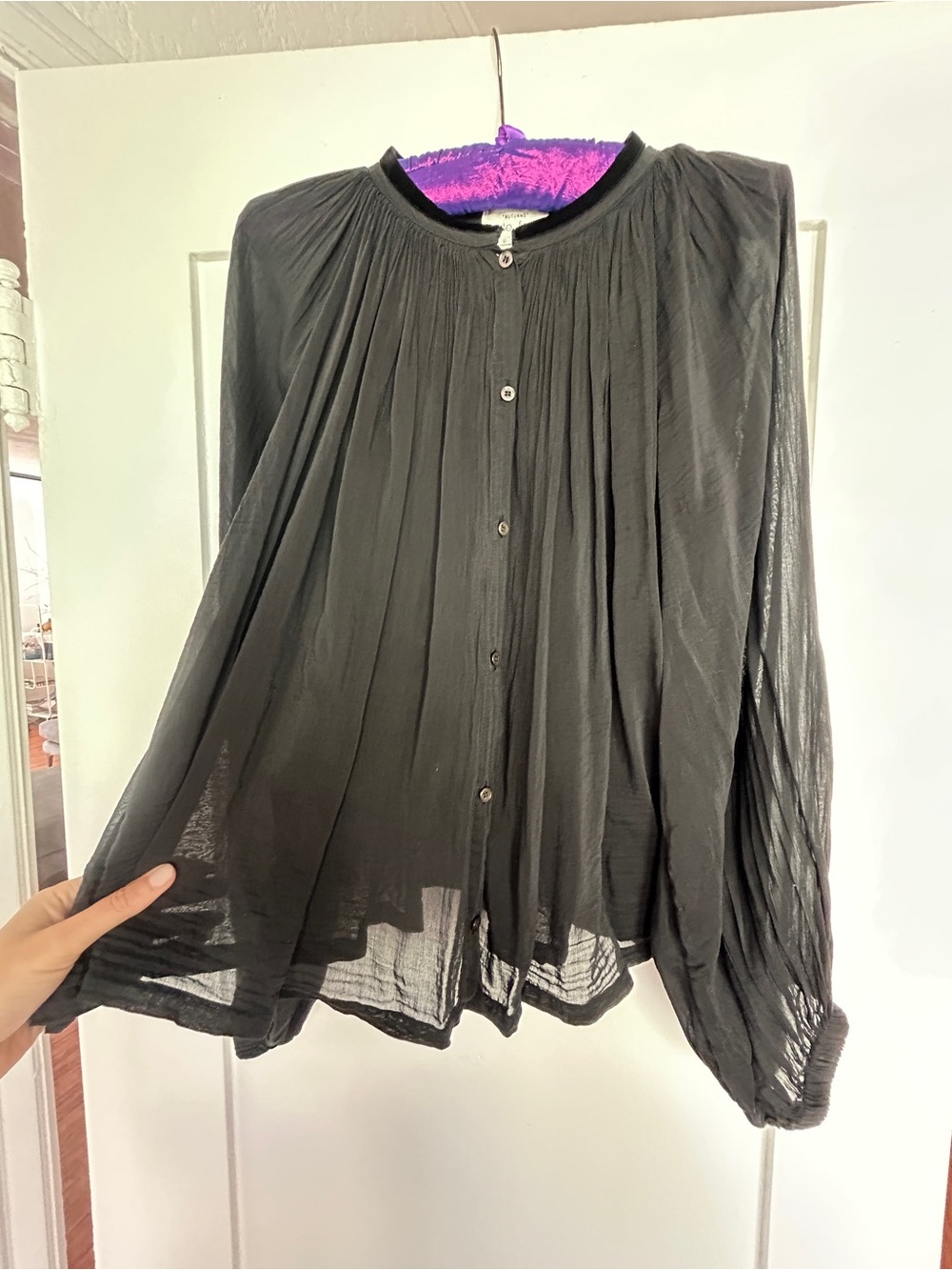 Forte Forte Sheer black top